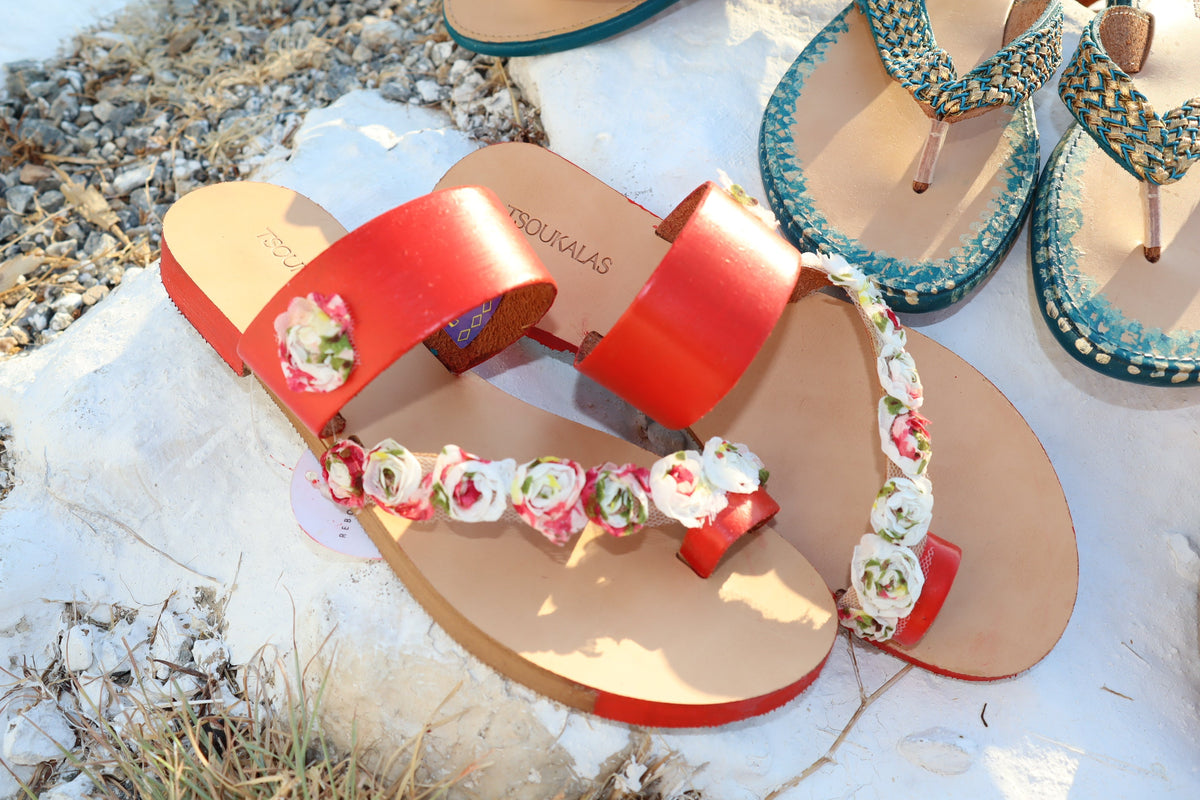 Hand-Painted Women's Sandals-Primavera