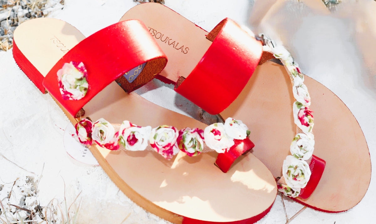 Hand-Painted Women's Sandals-Primavera